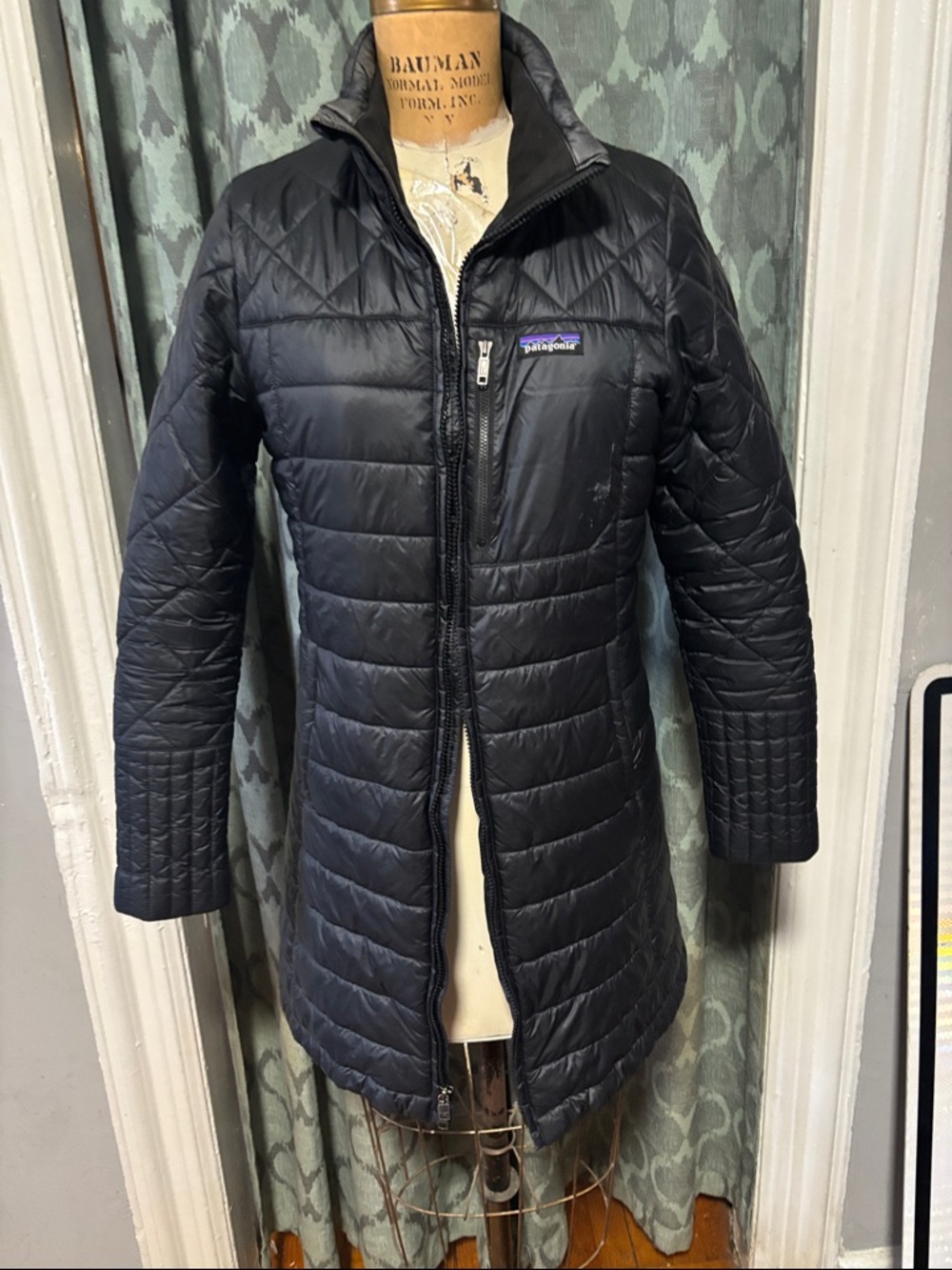 Patagonia Black Quilted Long Women's Puffer Coat
